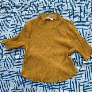 Mustard Yellow Knit Top
